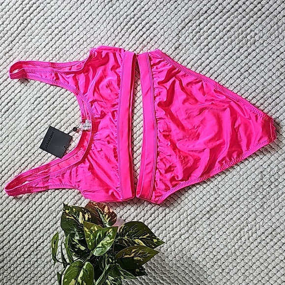 Hot Pink Laguna Low Scoop, High Cut Bikini Swimsuit, NWT, Size XL - Picture 6 of 6